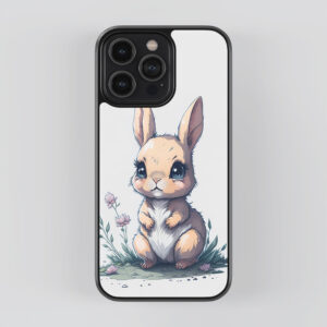 Cute Rabbit Printed Mobile Cover - Adorable Bunny Smartphone Case - Cute Mobile Cover