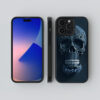 Dark Blue Skull Printed Mobile Cover - Skull Mobile Cover