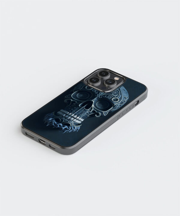 Dark Blue Skull Printed Mobile Cover - Skull Mobile Cover