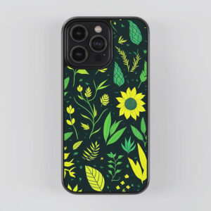 Leaf and Flowers Pattern Mobile Back Cover - Botanical Phone Case - Leaf and Flower Mobile Cover