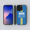 Never Give Up Mobile Cover - Motivation Mobile Case - Blue